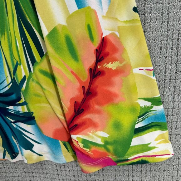 Attitudes By Renee Maxi Dress Womens Size M Multicolor Sleeveless Tropical - Picture 5 of 9